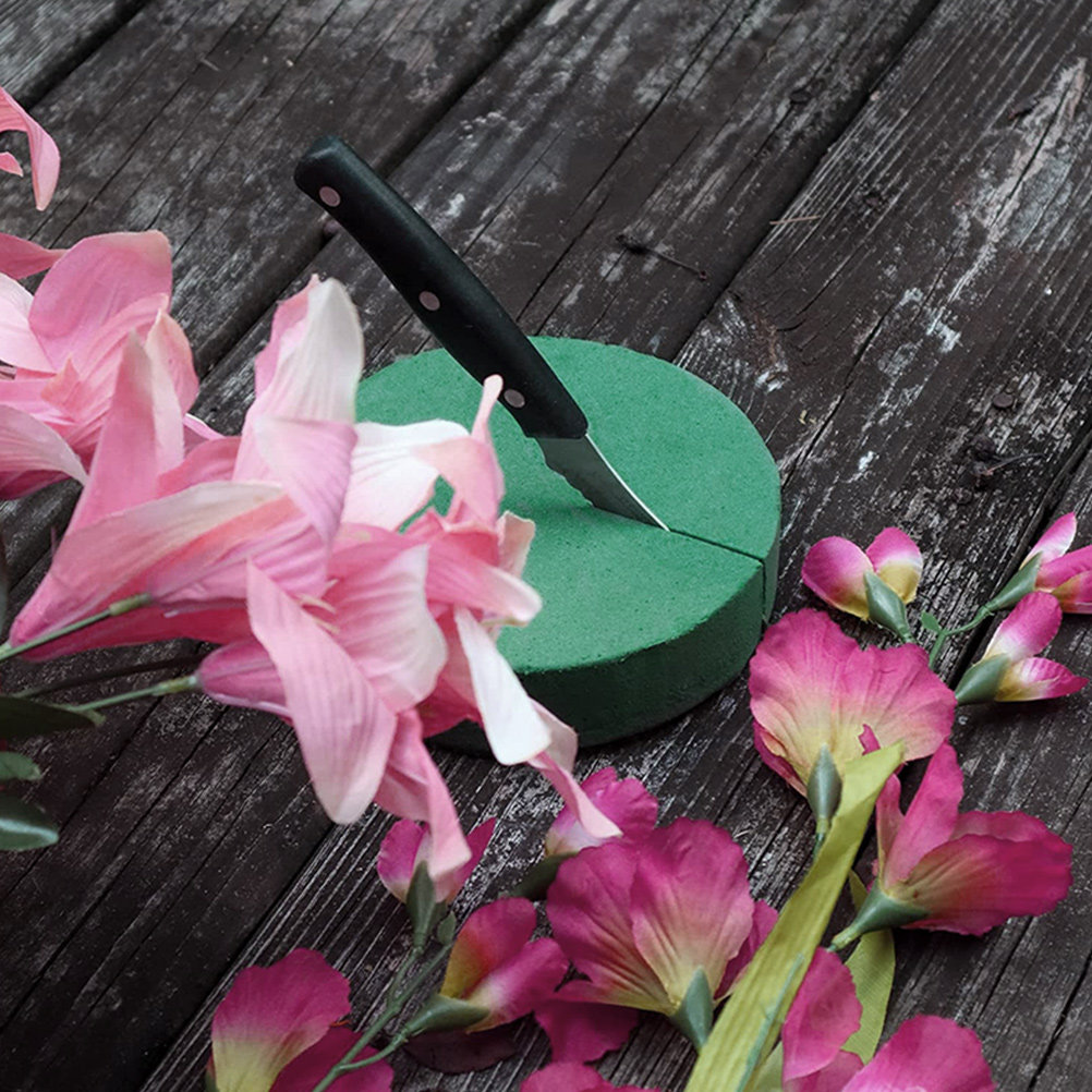 Easy Florist Supply - บล็อกโฟมทรงกลมสำหรับจัดดอกไม้ 10 ชิ้น ตัดง่าย ดูดซับน้ำได้ดี ฐานรองสำหรับจัดดอกไม้สด