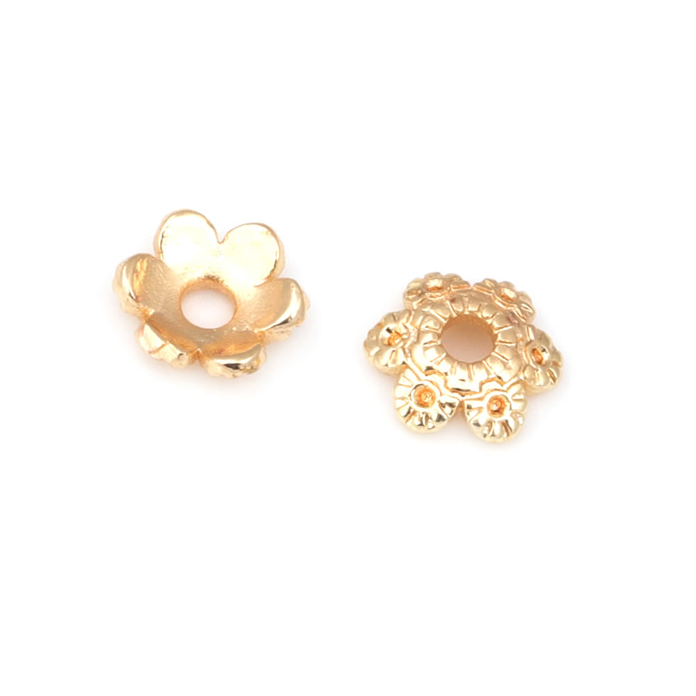 18K Gold สีทองเหลืองดอกไม้ลูกป - Florist Supplies บทวิจารณ์และราคา