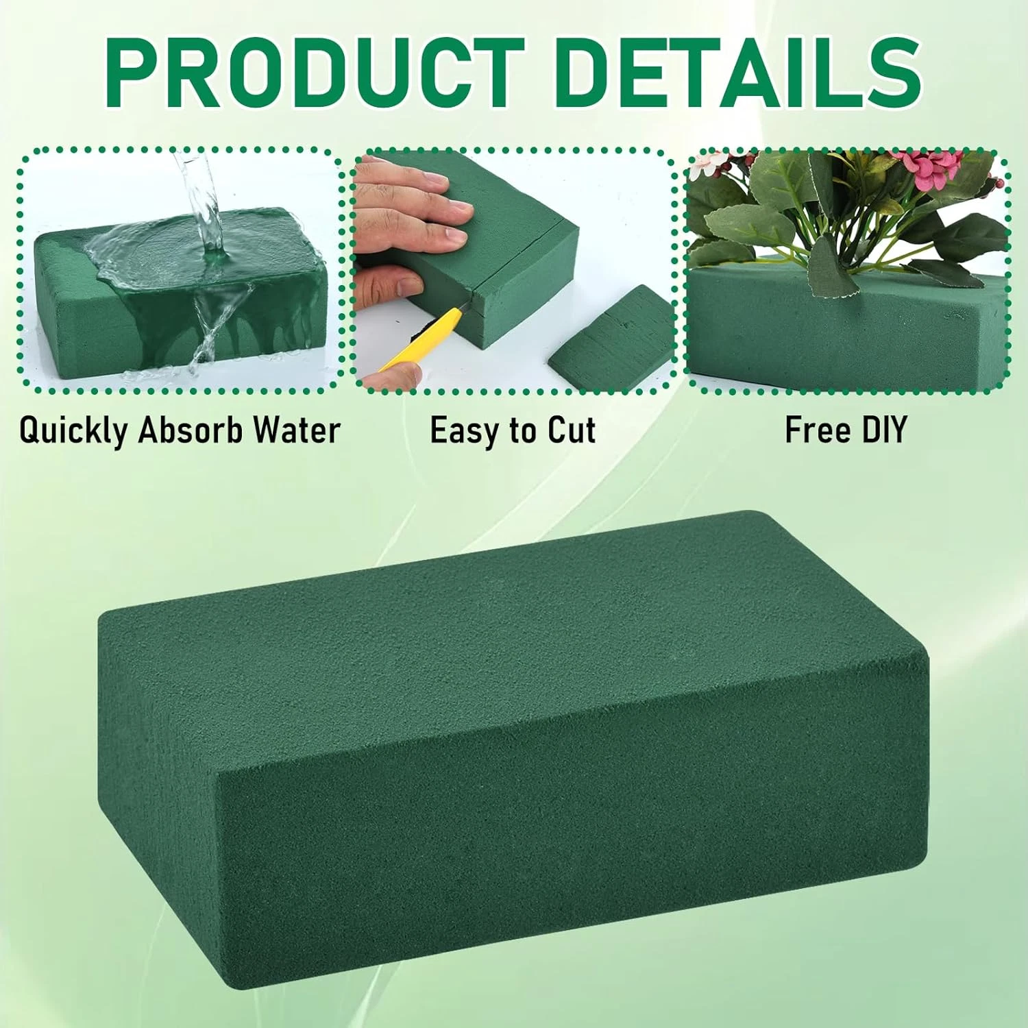 โฟมดอกไม้สำหรับดอกไม้สดและดอกไ - Floral Foam Oasis บทวิจารณ์และราคา