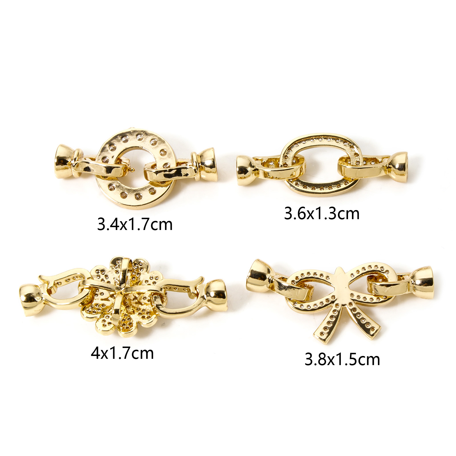 1 PC ทองเหลืองพับ Clasps ทองสี - Florist Supplies บทวิจารณ์และราคา