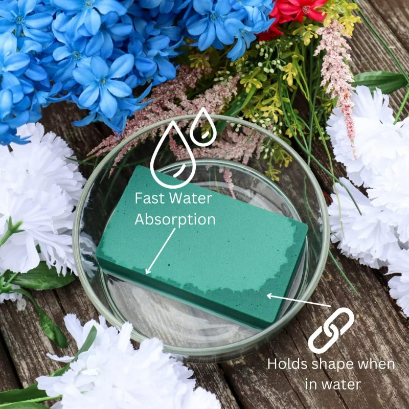 โฟมดอกไม้ทรงสี่เหลี่ยม ตัดได้  - Floral Foam Oasis บทวิจารณ์และราคา