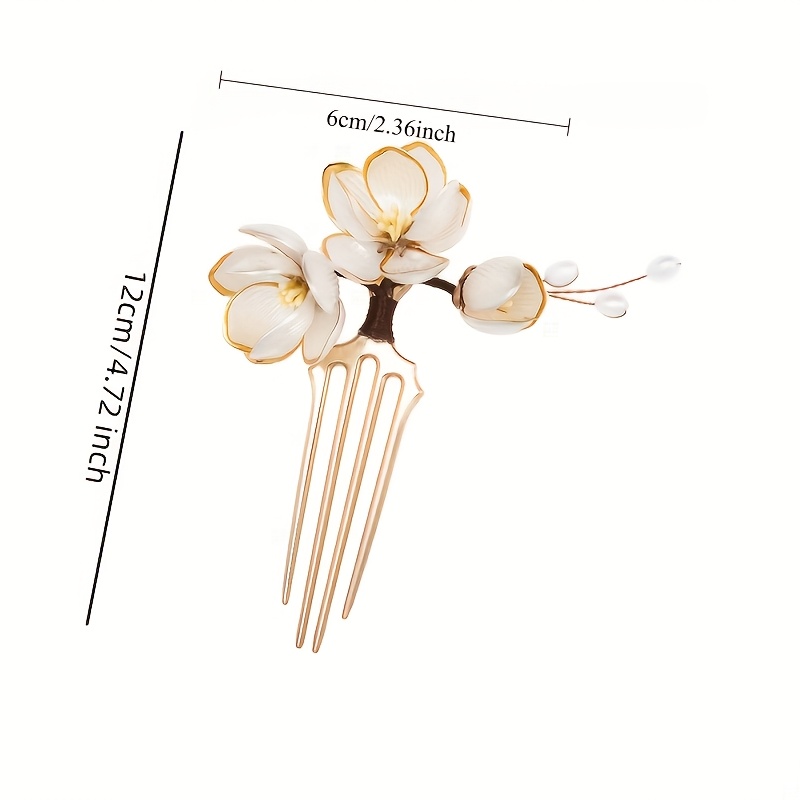 หวีผมลายดอกแมกโนเลียสไตล์จีน ป - Florist Supplies บทวิจารณ์และราคา