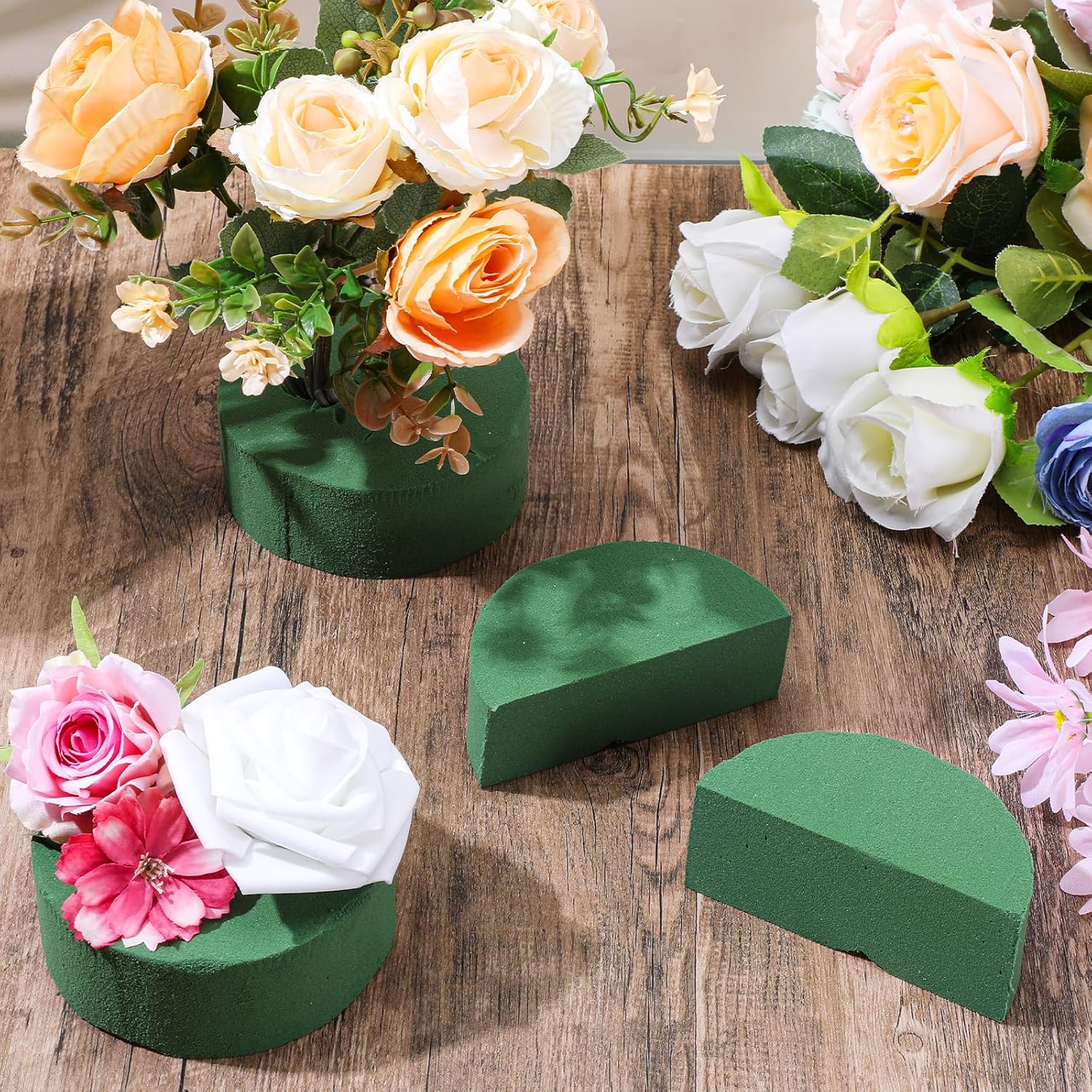 โฟมดอกไม้ทรงกลมสีเขียว DIY สำห - Floral Foam Oasis บทวิจารณ์และราคา
